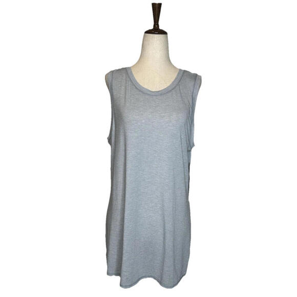 Lululemon Womens 12 Pushing Limits Muscle Tank Gray Heathered Hail New NWT - Picture 2 of 7